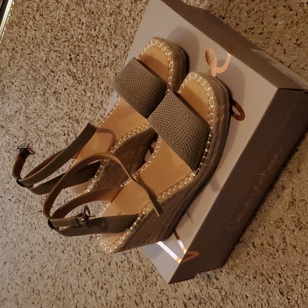 Size 7 Crown Vintage Kannia Espadrille Wedge Sandals